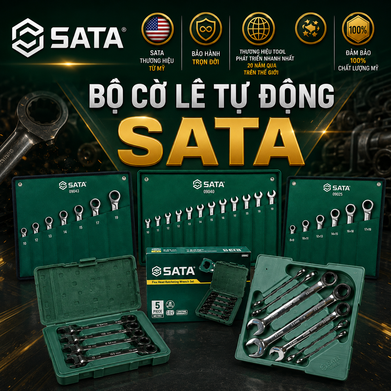BỘ CỜ LÊ TỰ ĐỘNG SATA CHÍNH HÃNG HẢI PHÒNG