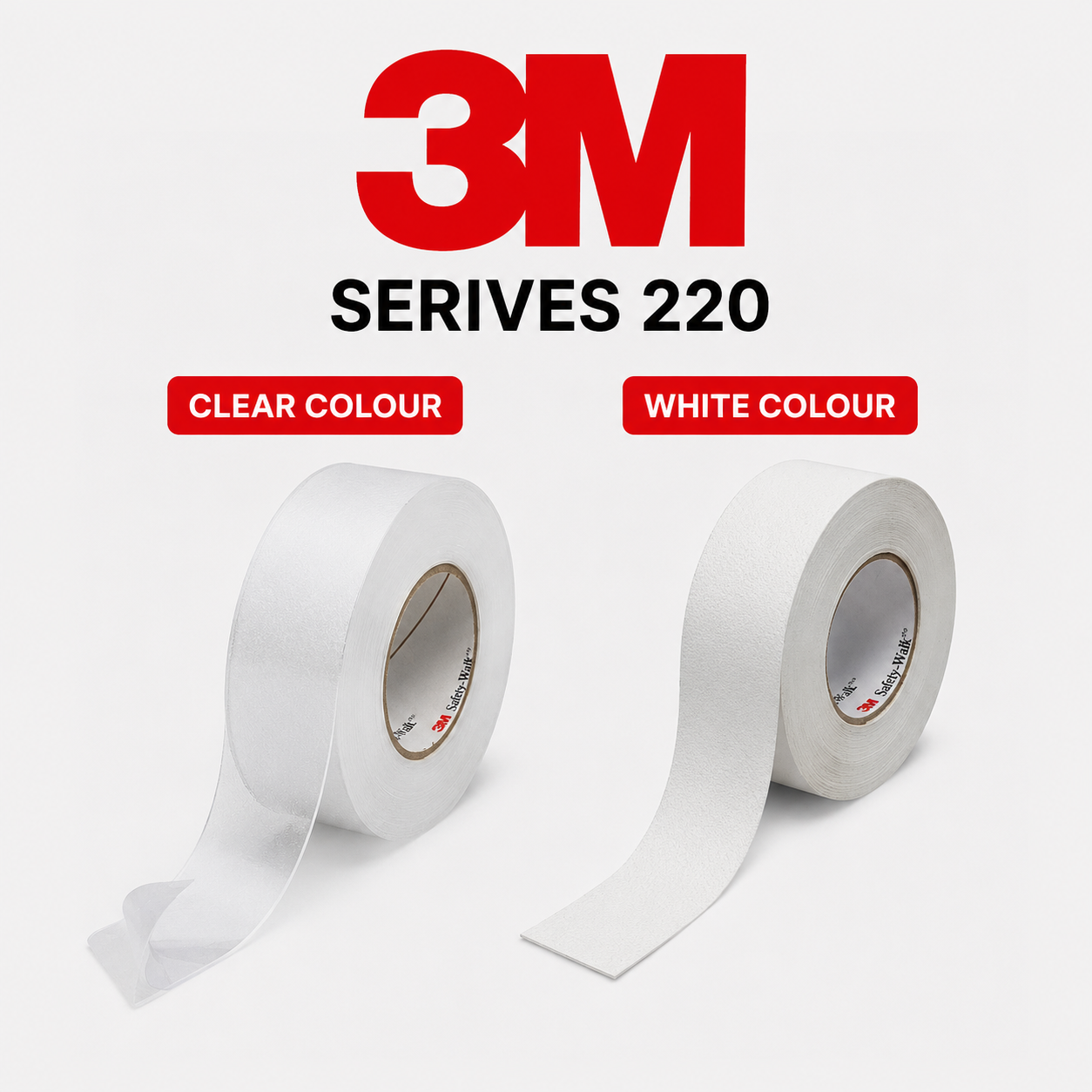 Băng Keo Chống Trượt 3M Series 220 Clear - White Colour Chính Hãng Hải Phòng
